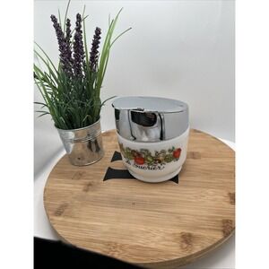 Vintage Corningware Spice of Life Gemco Sugar Pot Le Sucrier Jar Canister USA